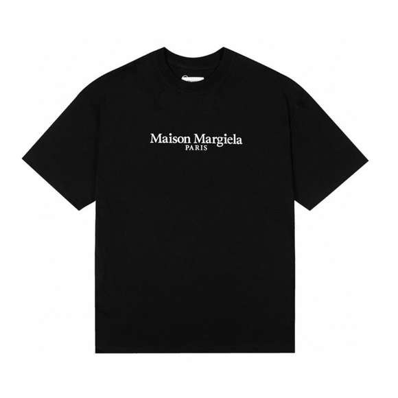 Maison margiela MM6 Black printed short-sleeved T-shirt - Picture 1 of 5